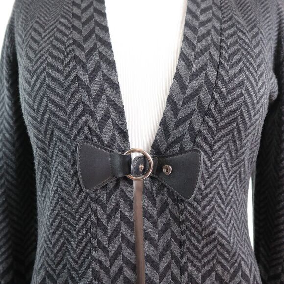 Soft Surroundings Size M West Saxon Sweater Coat Black Gray - Picture 9 of 10
